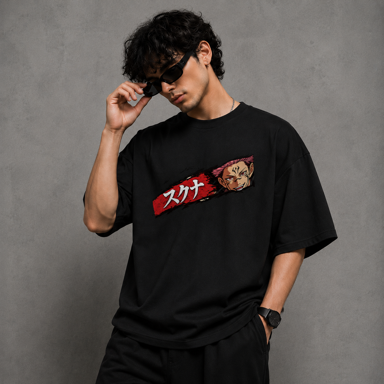 Sukuna King of Curses Oversized Graphic T-Shirt